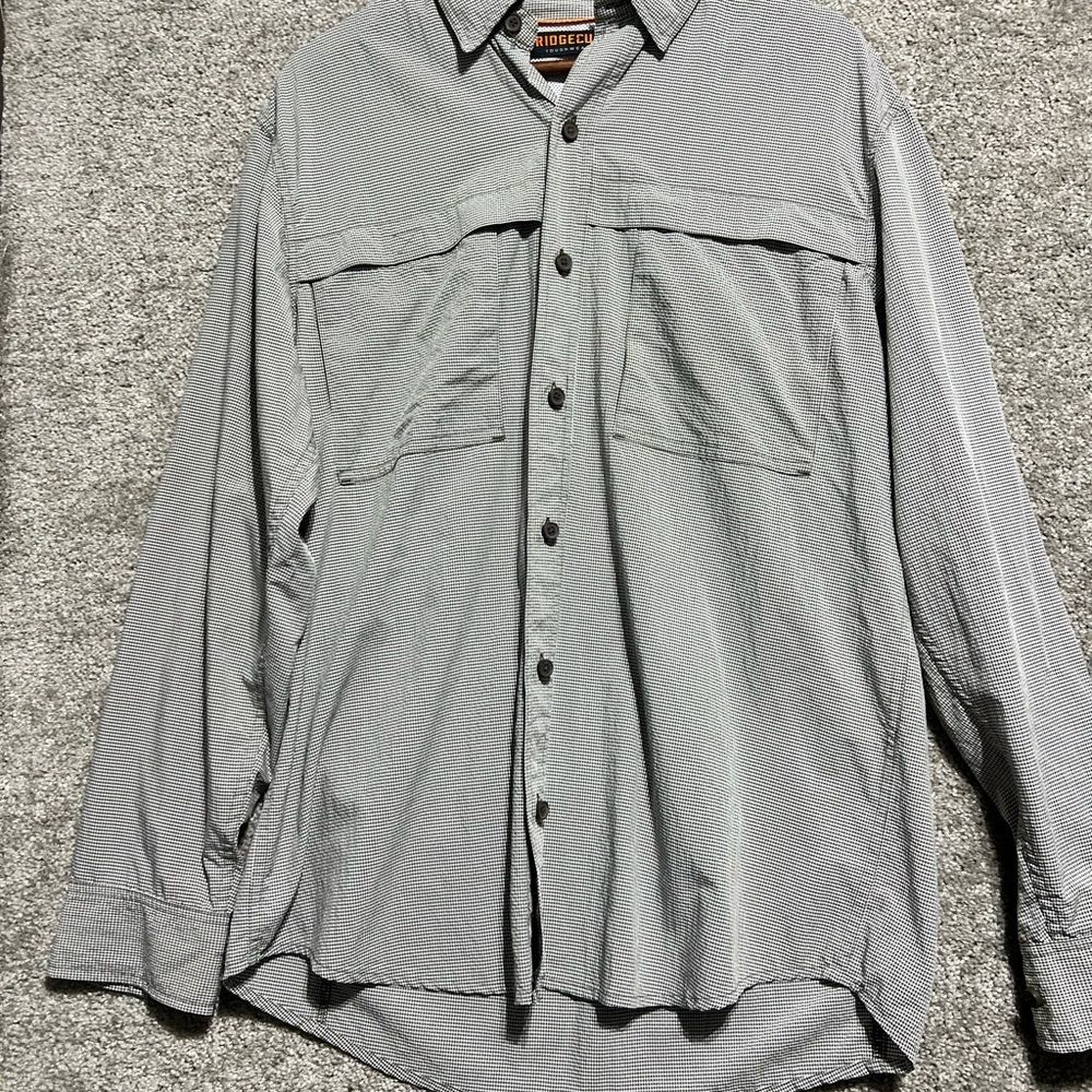 Ridgecut Toughwear Men’s Brown Plaid Long Sleeve Vented Shirt Size Large XL Tall